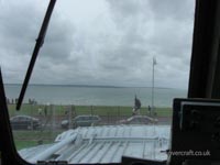 View forward from the cockpit across the Solent